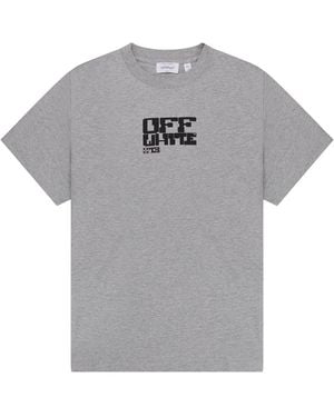 Off-White c/o Virgil Abloh Tech Arrow Slim T-Shirt "Heather" 44Maa027F5006 030" - Black