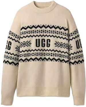 UGG Kaelan Isle Jumper Acrylic Tops "Cream Multi" 1171483 Crmu" - Black