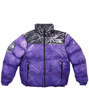 Supreme The North Face Printed Nuptse Trompe L'Oeil Jacket "Ss23 - Purple