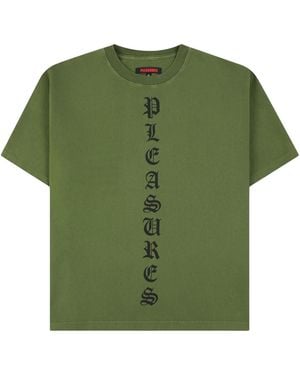 Pleasures Knight Overdye Heavyweight T-Shirt P26F025" - Green