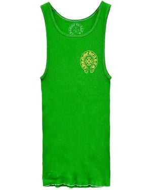 Chrome Hearts Horseshoe Rib Tank Top Chrm1623" - Green