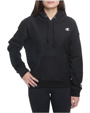 Champion Reverse Weave C Logo Regular Fit Pullover Hoodie Gf757 003" - Black