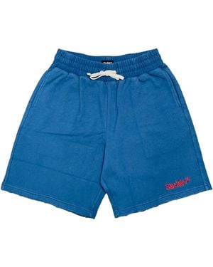 Sinclair French Terry Shorts "Midnight" Smb04 1 Mblu" - Blue