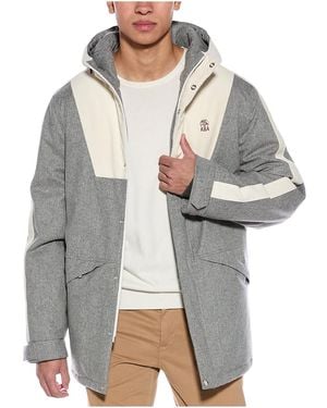 Brunello Cucinelli Hooded Jacket "Light" Brun2318" - Black