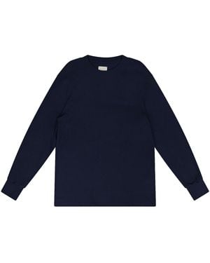 Aimé Leon Dore Tonal Logo Long-Sleeve T-Shirt "Evening" Ss22Ct017 Evening" - Blue