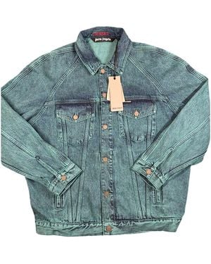 Palm Angels Sunset Loose Denim Jacket "Light Wash" Pmye038S23Den0014360" - Blue
