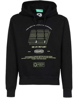 DSquared² D2 Manifesto Cool Hoodie S78Gu0069 900" - Black