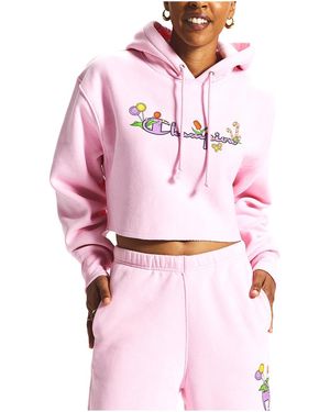 Champion Candy Land Reverse Weave Cropped Hoodie Candy" Wl659 590735Pkn" - Black