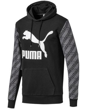 PUMA Classics Graphic Hoodie Aop 595265 61" - Black