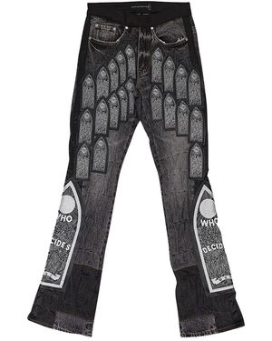 Who Decides War Patched Arch Trousers 1120860002Ss24" - Black