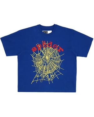 Sp5der Og Logo V2 Hw T-Shirt 151" - Blue