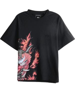 adidas Y-3 Graphic Short-Sleeve T-Shirt Kq8592" - Black