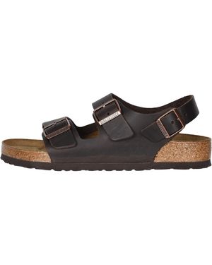 Birkenstock Milano Oiled Leather "Habana" 34871" - Black