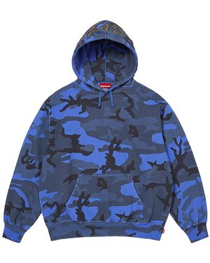 Supreme Overdyed Studded Hooded Sweatshirt "Ss26 - Blue