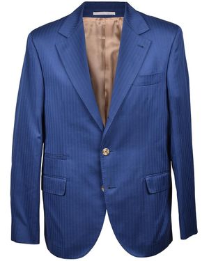 Brunello Cucinelli Classic Tailored Blazer Brun1213" - Blue