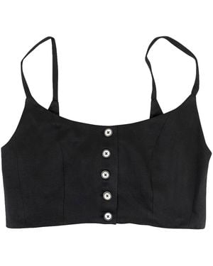 Opening Ceremony Satin Bustier Bra Top 95 Ocy 1097" - Black