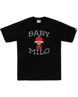 A Bathing Ape Christmas Baby Milo T-Shirt 002Tel701002Fblk" - Black