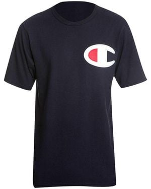 Champion Heritage T-Shirt Big C Gt19 Wht" - Black