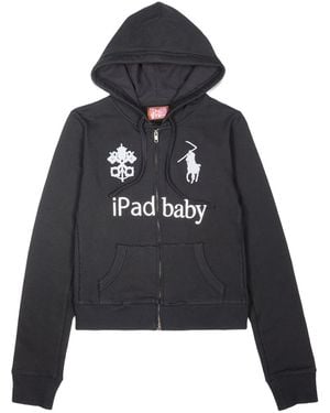 PRAYING Ipad Baby Hoodie Pray242032" - Black