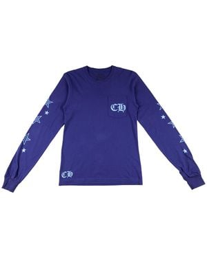 Chrome Hearts Star Long-Sleeve T-Shirt Chrm1148" - Blue