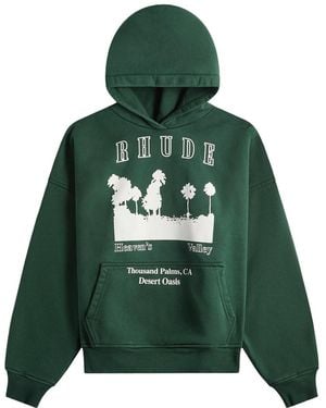 Rhude Thousand Palms Hoodie Rhfw25Ho03012" - Green