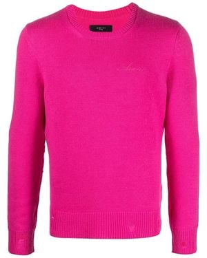 Amiri Destroy And Repair Crewneck Sweatshirt Mkl030 651" - Pink