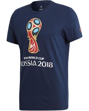 adidas Fifa 2018 World Cup Emblem T-Shirt Cv6337" - Blue