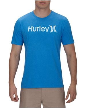 Hurley Premium One & Only Push Through T-Shirt 892205-465" - Blue