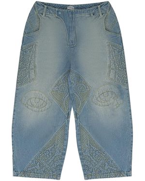 House of Errors Moto Straight-Fit Jeans Hoe Jns Moto" - Blue