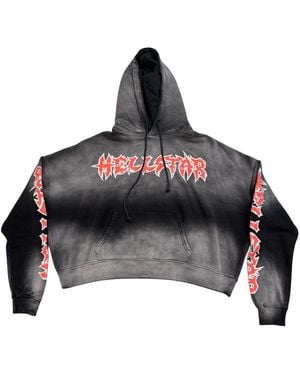 HELLSTAR Stars Shine Graffiti Hoodie Hsr251" - Black