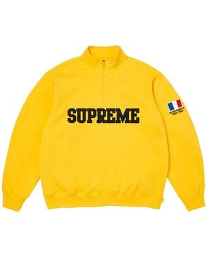 Supreme Shop Flag Half Zip Pullover "Ss26 - Yellow