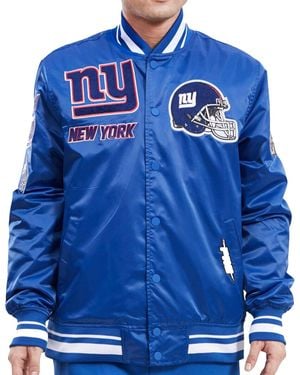 Pro Standard New York Giants Mash Up Logo Satin Jacket Fng641856 Dbl" - Blue