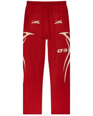 HELLSTAR Sports Double Hit Logo Joggers Hsr139" - Red