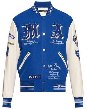 Amiri Dream Team Varsity Jacket Amouvy1008 420" - Blue