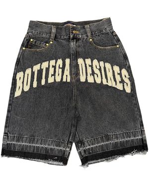 Bottega Desires Denim Shorts Wash" Bd019" - Black