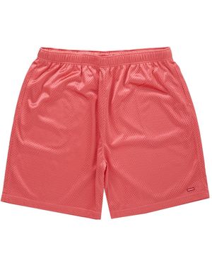 Supreme Small Box Baggy Mesh Short "Coral" Su26570" - Red