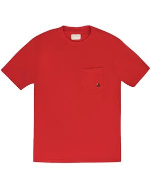 Aimé Leon Dore Crest Pocket T-Shirt "Equestrian" Ss22Ct018 True" - Red
