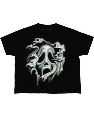 Travis Scott Don Toliver X Scream X Cj Airbrush Ghostface T-Shirt Cpfm69" - Black