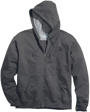 Champion Powerblend Sweats Full Zip Jacket "Granite Heather" Cs0891 G61" - Black