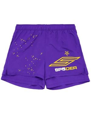 Sp5der Pro Logo Shorts "Grape/ 329" - Purple