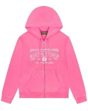 DENIM TEARS Adg Zip Hoodie Dt276" - Black