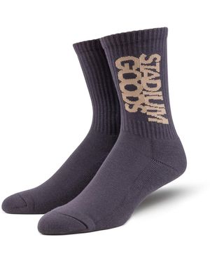 Stadium Goods Crew Sock "Soot" Sgs0448" - Black