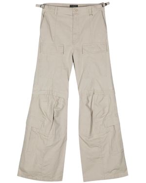 Balenciaga Flared Cargo Trousers Vp06 768810 Tkp27 9509" - Black