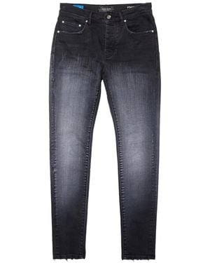 Purple Brand High Contrast Dye Skinny Jeans P001 Hcbd423" - Black