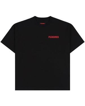 Pleasures Impact Heavyweight Ss T-Shirt P26Su021" - Black