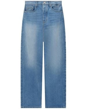 Rhude Wide-Leg Denim Trousers Rhfw24Dp02012 Igo" - Blue