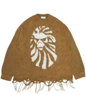 A Bathing Ape Japan Distressed Knitted Jumper 049" - Black