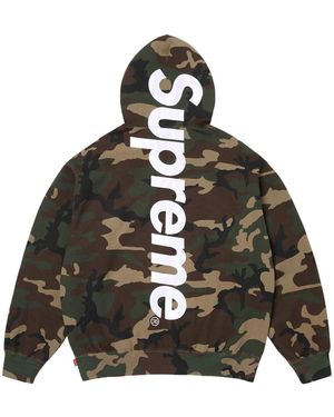 Supreme Satin Appliqué Hooded Sweatshirt "Ss26 - Black