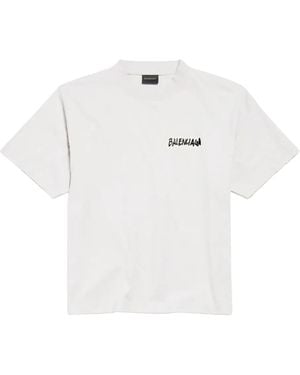 Balenciaga Medium Fit Crew Neck T-Shirt "Dirty" 850990 Ttvl6 9012" - Black