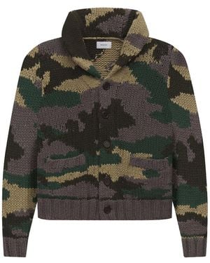 Rhude Knit Cardigan Jumper "Camouflage" Rhcamocardigan Mul" - Black